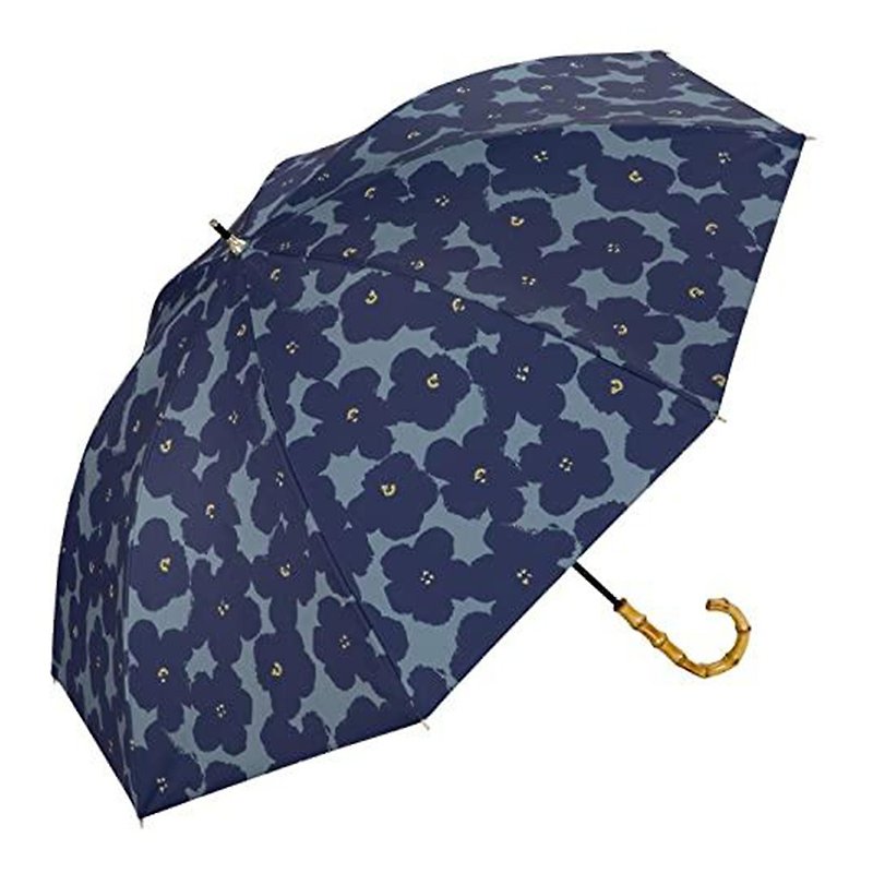 (Multiple color) WPC UV Protection‧Anti Heat‧ PPAL PATTERNS PRINT long umbrella - ร่ม - วัสดุกันนำ้ สีน้ำเงิน