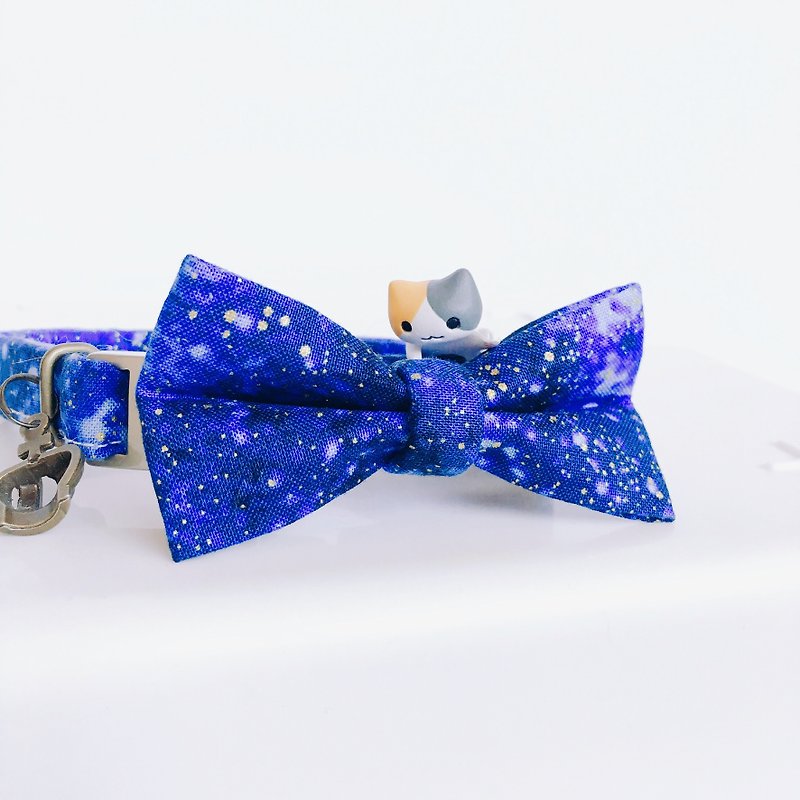 MaoFenBiBi Galaxy Night Rain - Handmade Collar & Handmade Collar - ปลอกคอ - ผ้าฝ้าย/ผ้าลินิน 