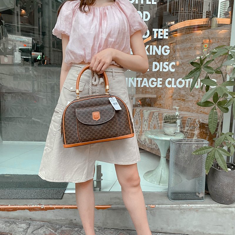 Second-hand bag Celine Celine|Vintage|Genuine leather bag|Handbag|Side bag|Slant bag|Girlfriend gift - Messenger Bags & Sling Bags - Genuine Leather Brown