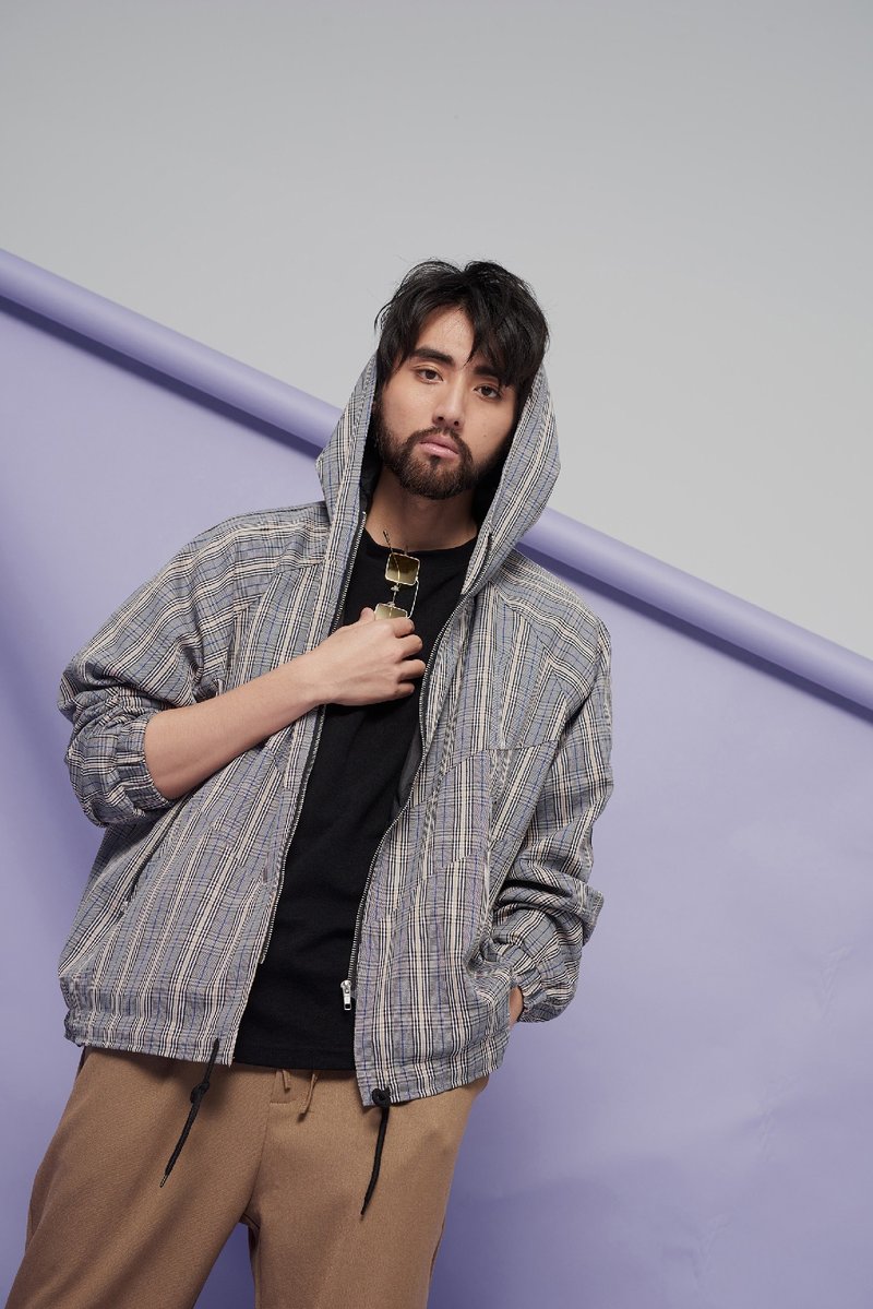 フード付き防風ジャケット9151 - アウター メンズ - その他の素材 