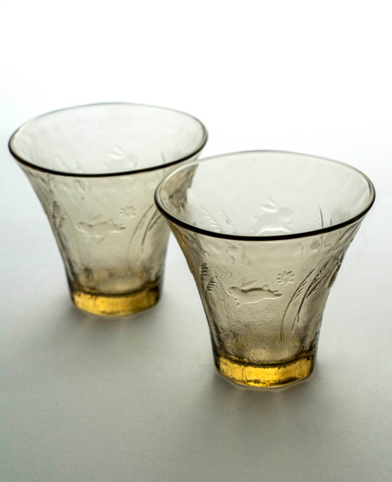 韓國製 Joshin 玻璃酒杯 一組2入 全新未使用 台灣免運 - 酒杯/酒器 - 玻璃 卡其色