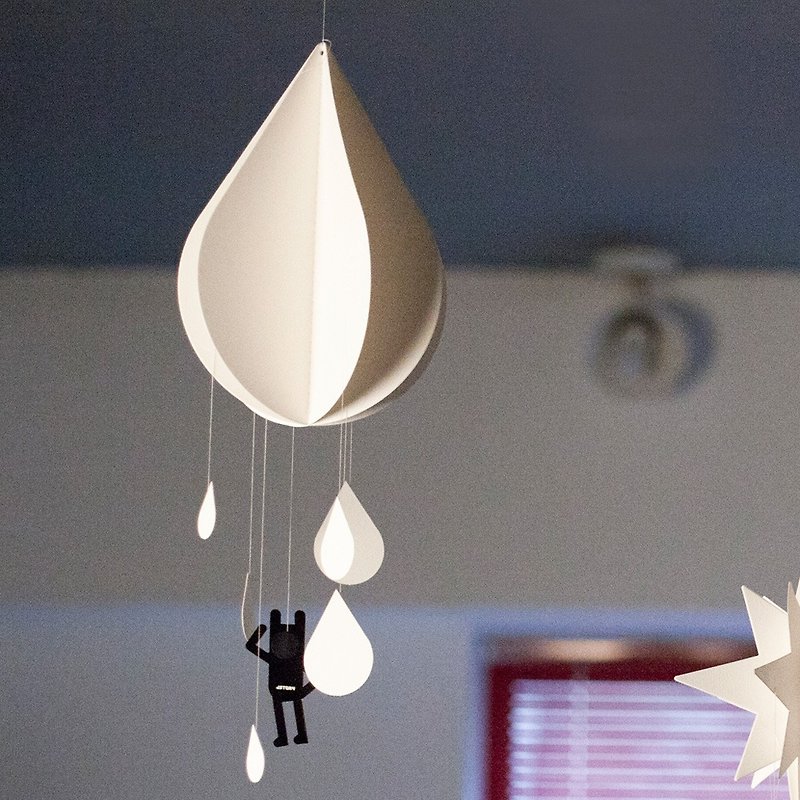 JStory Ninja Rabbit DIY Paper Hanger - Raindrops, JST30044 - ของวางตกแต่ง - กระดาษ ขาว