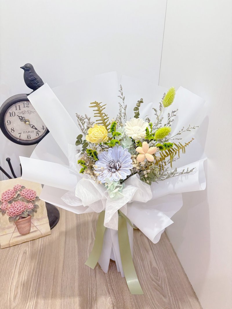 森林系乾燥花束/綠色/索拉花 - 乾燥花/永生花 - 植物．花 綠色