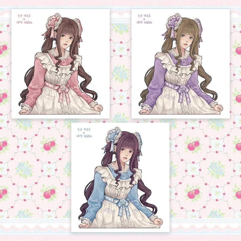 spring lady - cute girl sticker (hirin) - 貼紙 - 紙 多色