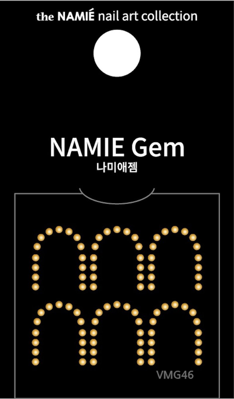 【專業用】NAMIE Gem 美甲裝飾藝術貼紙 Volume Metallic 46 - 指甲油/指甲貼 - 紙 金色