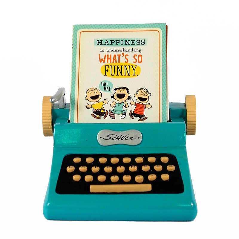 Snoopy sculpture decoration-mood typewriter [Hallmark-Peanuts Snoopy decoration] - ของวางตกแต่ง - วัสดุอื่นๆ สีเขียว
