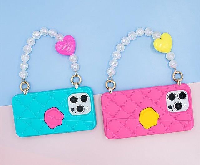 Candies-TW】iPhone 15 シリーズ - ハート型シャネル風