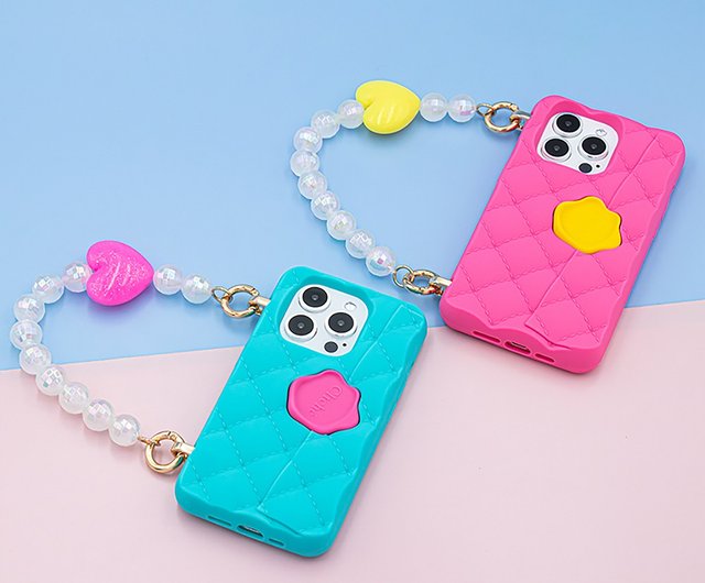 Candies-TW】iPhone 15 シリーズ - ハート型シャネル風