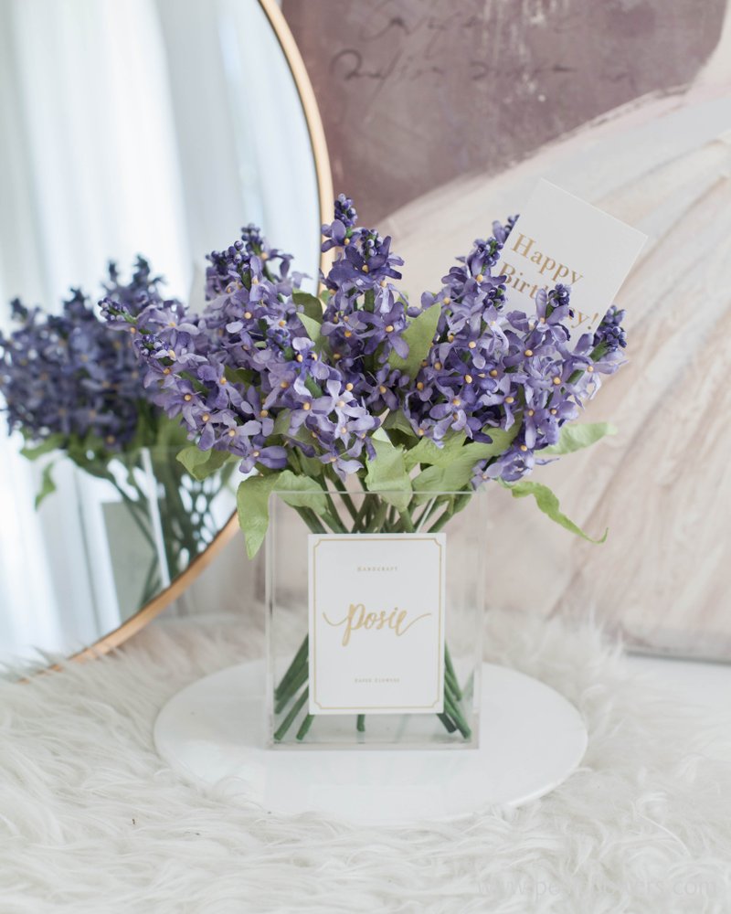 BLUE LILAC |  Paris vase for Home Decoration - 擺飾/家飾品 - 紙 藍色
