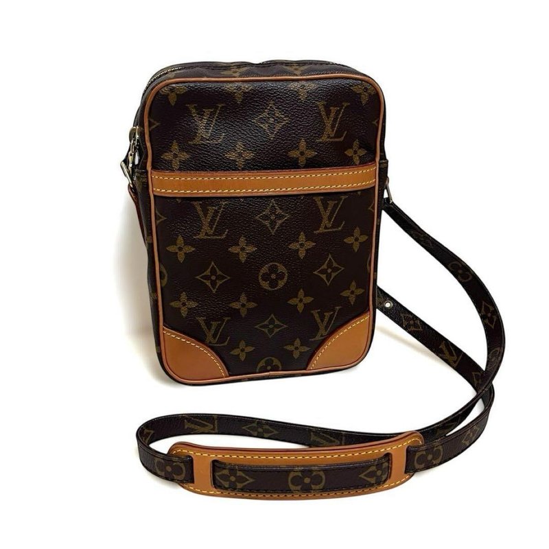 本物 Louis Vuitton ルイヴィトン ダヌーブ ショルダーバッグ モノグラム ブラウン PVC M45266 ベタなし 美品 中古 - 側背包/斜背包 - 其他材質 咖啡色