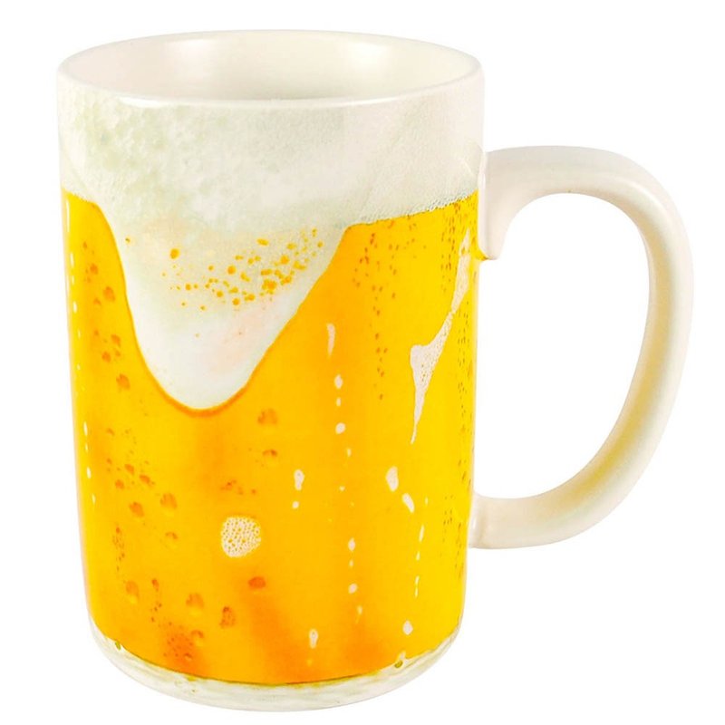 Large beer mug 250ml [Hallmark-Gift Father's Day Series] - Mugs - Pottery Yellow