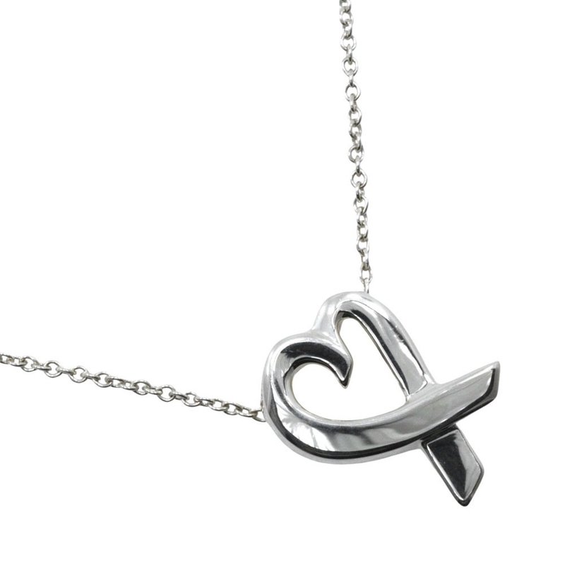 【日本直送】ティファニー TIFFANY&Co. ラビングハート ネックレス パロマ・ピカソ シルバー925 ハート 約2.8g レディース【中古】 - 項鍊 - 銀 銀色
