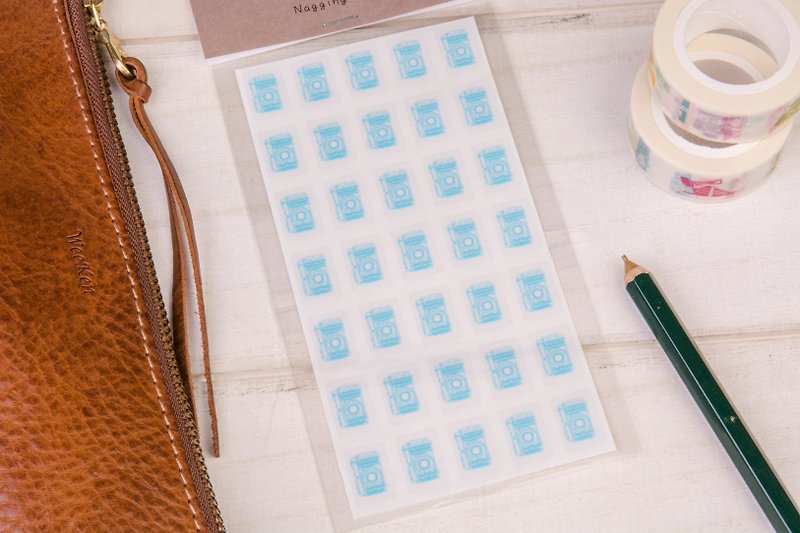 Transparent Stickers：Polaroid SX70 Sonar - Stickers - Plastic Blue