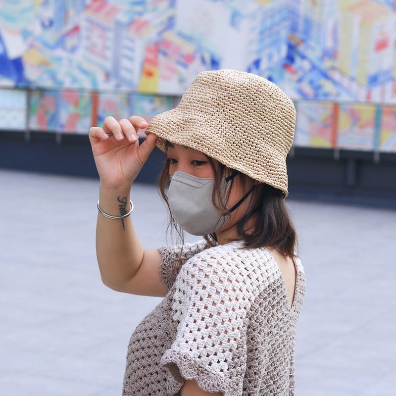 夏季限定鉤織休閒遮陽草帽工作坊 - 編織/羊毛氈/縫紉 - 棉．麻 