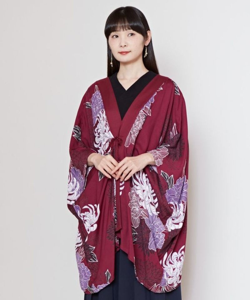 【熱門預購】抗UV 馥郁菊影夏語華麗防曬羽織 罩衫(3色)7IA-1202 - 女大衣/外套 - 其他材質 