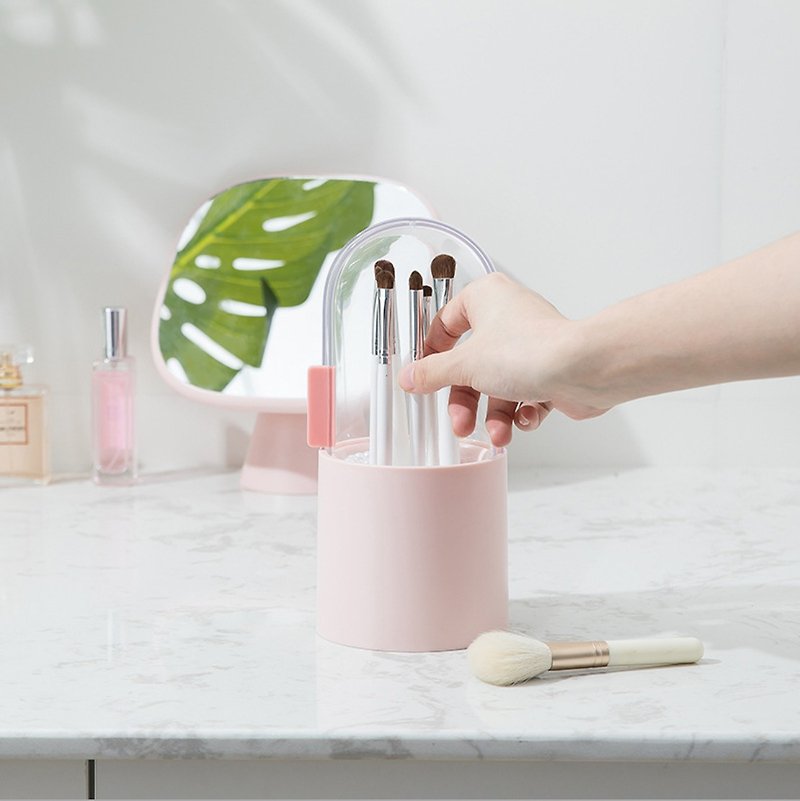 化妝刷收納盒-霧粉色 - 化妝掃/鏡子/梳子 - 塑膠 