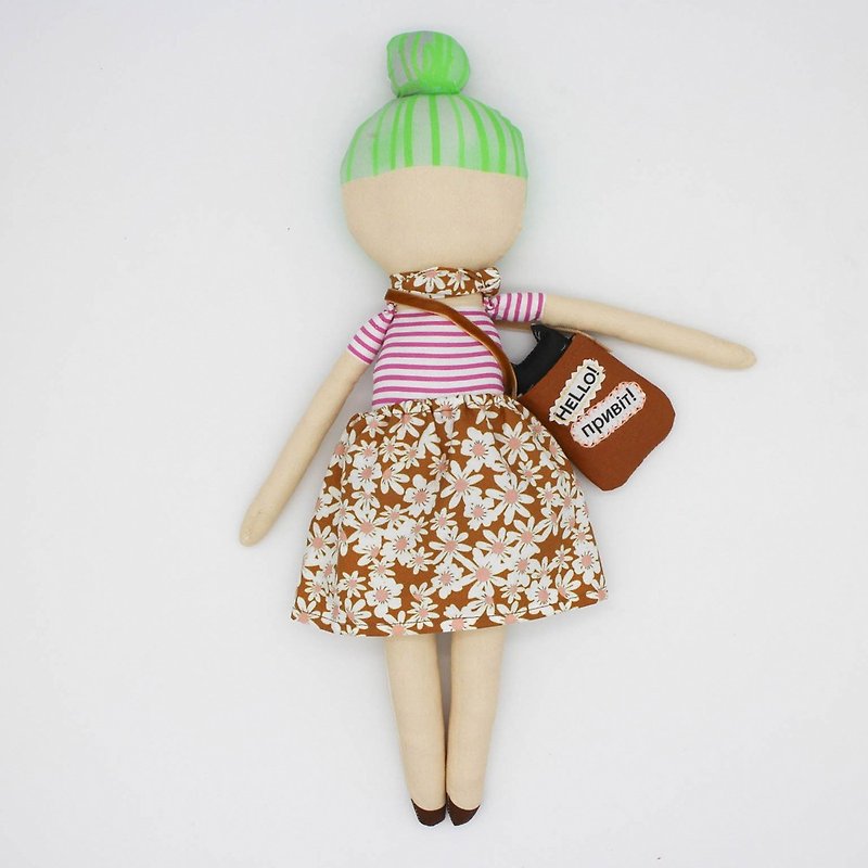 D.I.Y 手作娃娃材料組-Kiwi - 編織/刺繡/羊毛氈/縫紉 - 棉．麻 