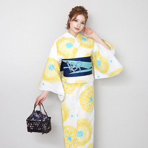 fuukakimono 日本 和服 女性 浴衣 腰封 2件組 F Size x25-108 yukata