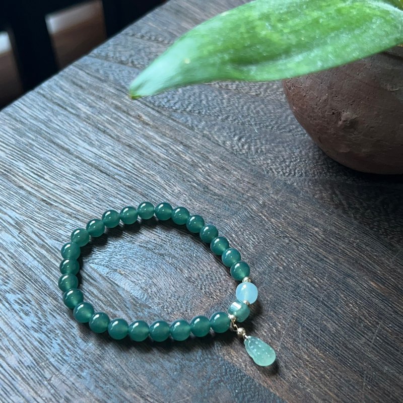 Nian Cui - Burmese natural grade A jade - Burmese ice type old blue water jade bracelet - Bracelets - Jade Blue