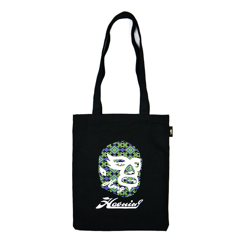 Luminous Color Tote Bag BLACK M - กระเป๋าถือ - ผ้าฝ้าย/ผ้าลินิน สีดำ