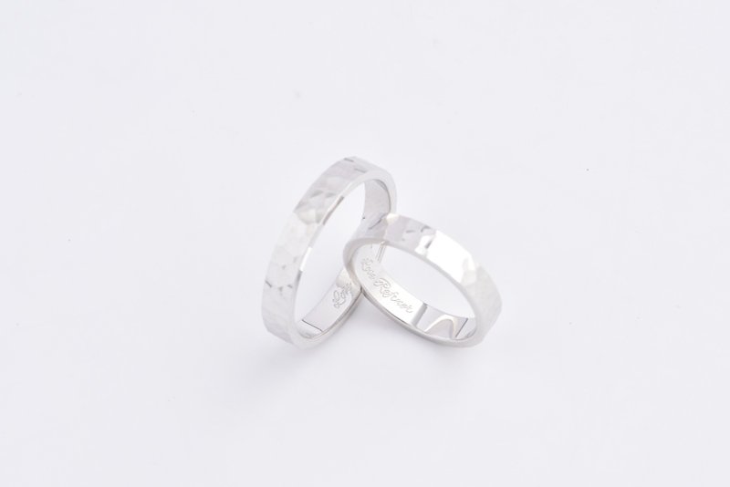 Sterling Silver | 925 Hammer pattern meson - แหวนทั่วไป - เงินแท้ สีเงิน