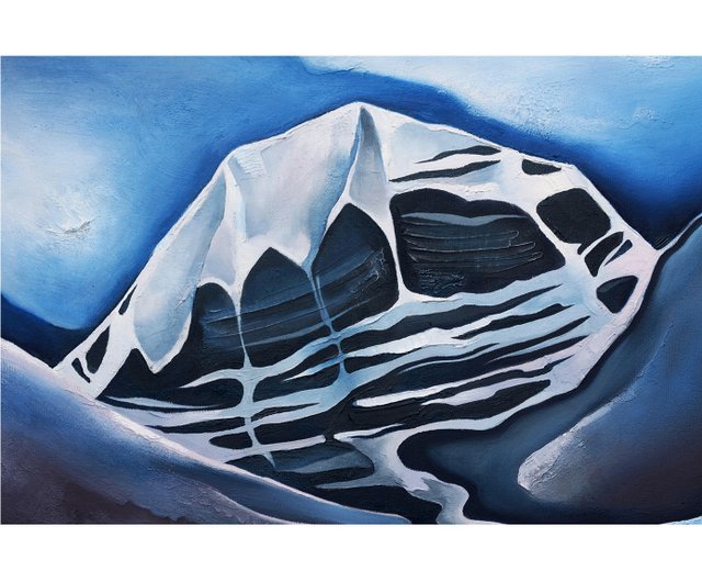 カイラス山の絵画オリジナルアートチベットアートワーク風景