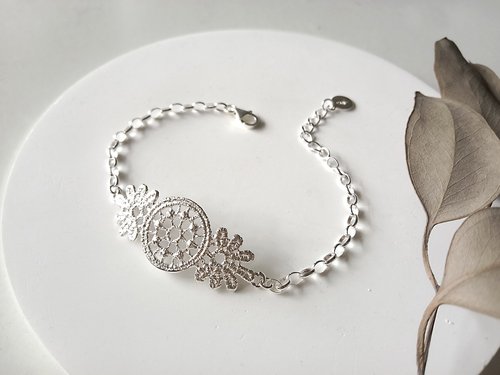 S.Lee Metal Art & Jewellery S Lee 蕾絲創作系列 捕夢網花紋/S01 手鍊/手環 (925銀 )