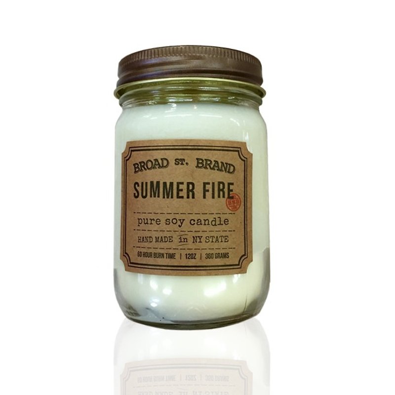 [KOBO] American Soybean Oil Candle-Summer Fire (360g / burnable 60hr) - Candles & Candle Holders - Other Materials 