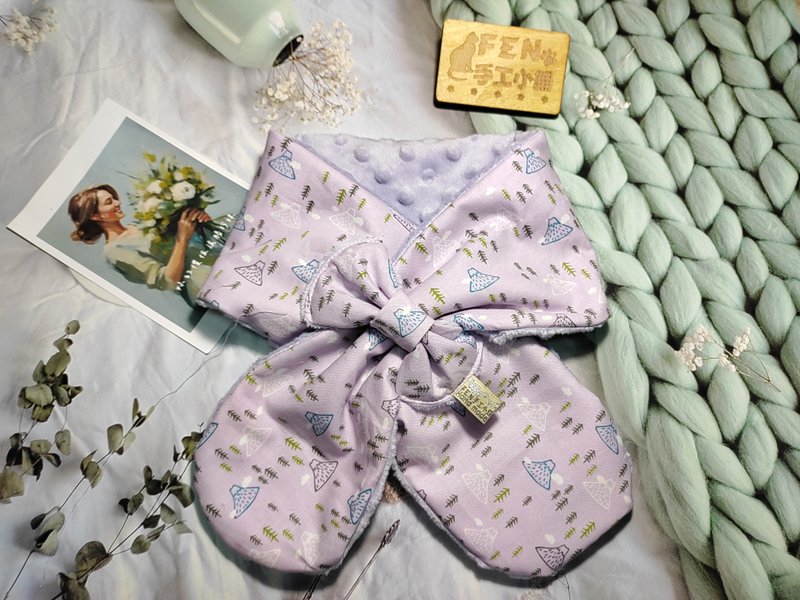 韓國品牌布夢幻紫色小山圍脖-不分年齡圍脖-圍巾-脖圍-短圍巾-- - 圍巾/披肩 - 棉．麻 