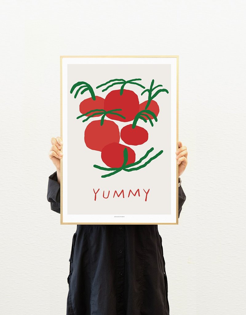Yummy poster (A3/A4) - 海報/掛畫/掛布 - 紙 紅色