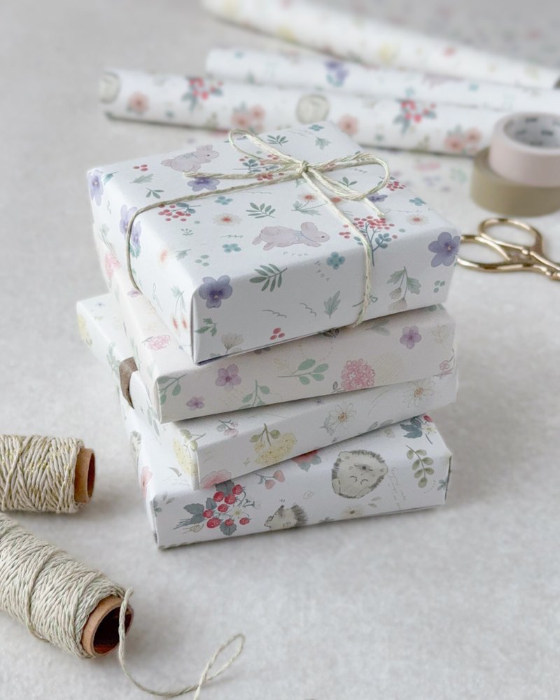 やさしいそよかぜとウサギ | A4デザインペーパー - 禮物盒/包裝盒 - 紙 