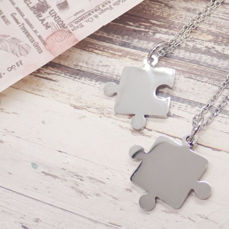 [Bifa Life] White Steel Jewelry—Puzzle - Necklaces - Stainless Steel Silver