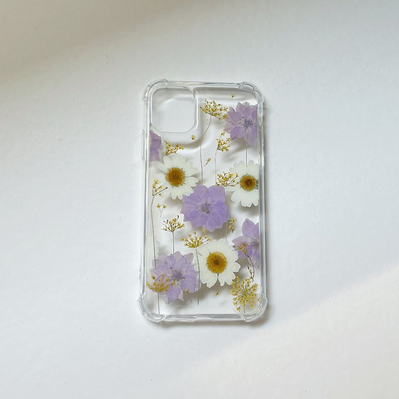 December Love- pressed flower phone case - Phone Cases - Plants & Flowers Purple