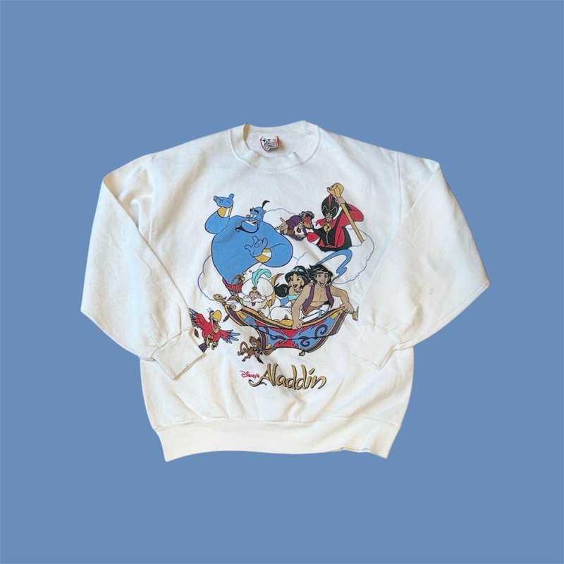 美國古著經典原版迪士尼阿拉丁sweatshirt - 帽T/大學T - 棉．麻 多色