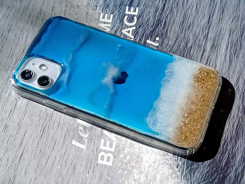 Handmade phone case, Apple iPhone 11 | Summer ocean | Part 2 - เคส/ซองมือถือ - พลาสติก สีน้ำเงิน