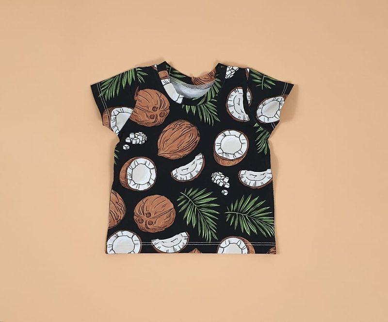 Black Coconuts baby t-shirts, baby boy t-shirt, baby girl t-shirt, baby clothes - 男/女童裝 - 棉．麻 多色