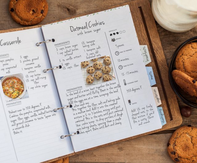 PERSONALIZED WOODEN RECIPE BOOK