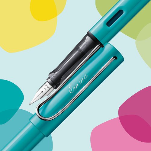 LAMY TAIWAN 官方旗艦館 【雷雕免費刻字】LAMY 鋼珠筆+筆袋禮盒 / AL star 恆星 - 璧璽藍