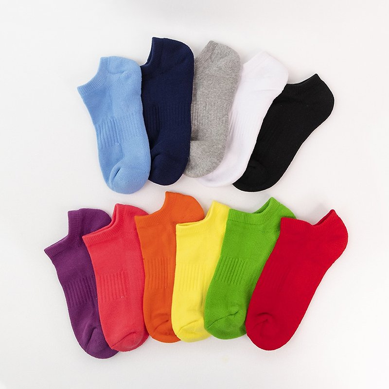 【WARX Antibacterial and Deodorant Socks】Classic Plain Color Boat Socks (11 Colors in Total) - Socks - Cotton & Hemp 