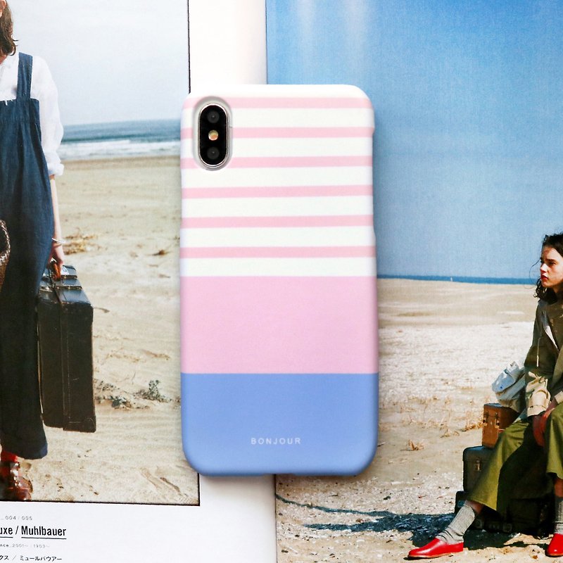 Pink small Greek island phone case - เคส/ซองมือถือ - วัสดุอื่นๆ สึชมพู