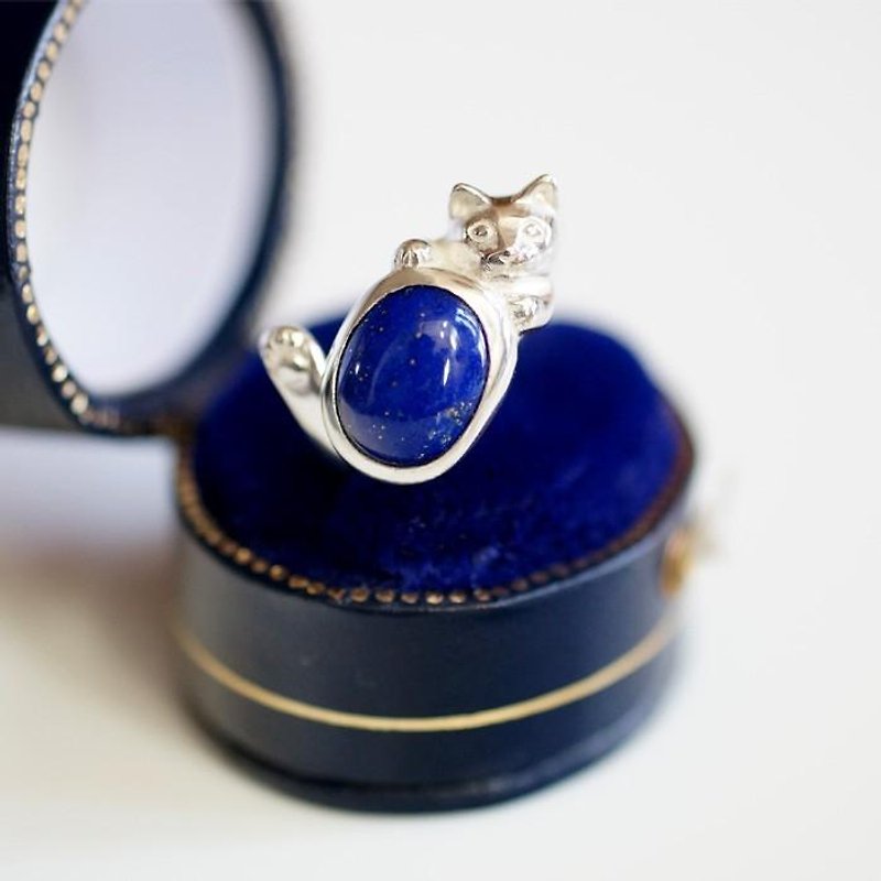 Irodori Cat Ring Lapis Lazuli - แหวนทั่วไป - โลหะ 