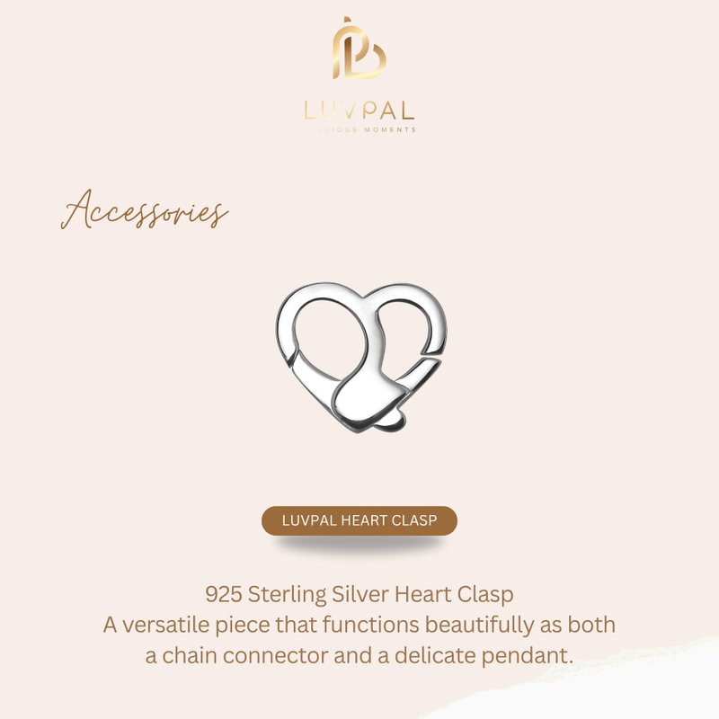 Luvpal | Heart Clasp | 925 Sterling Silver – Functional and Elegant - 手鍊/手環 - 純銀 