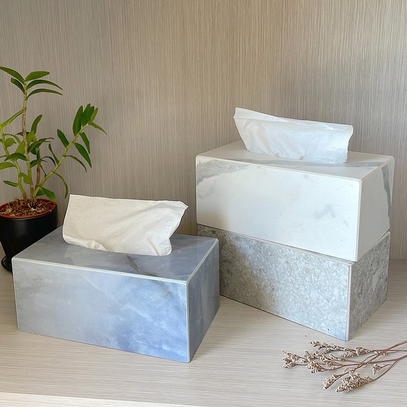 Thin Tissue Box Stone - Tissue Boxes - Porcelain Multicolor