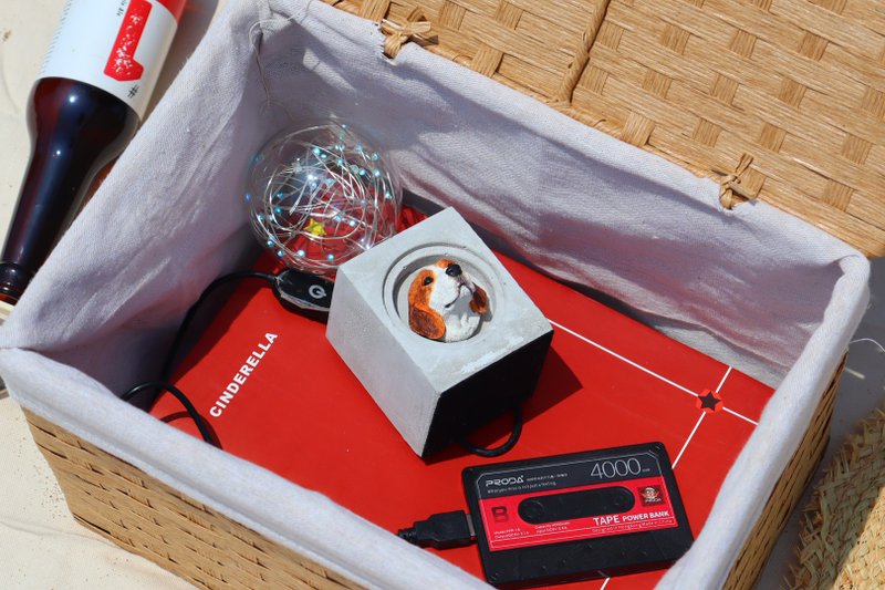 曙MUSE 米格魯方形水泥桌燈 - 燈具/燈飾 - 水泥 灰色