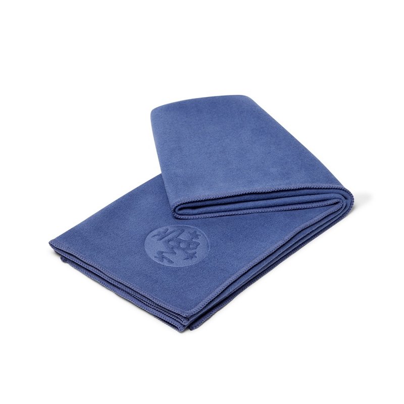 【Manduka】eQua Hand Towel 瑜珈手巾 - Moon (濕止滑) - 運動配件 - 聚酯纖維 藍色