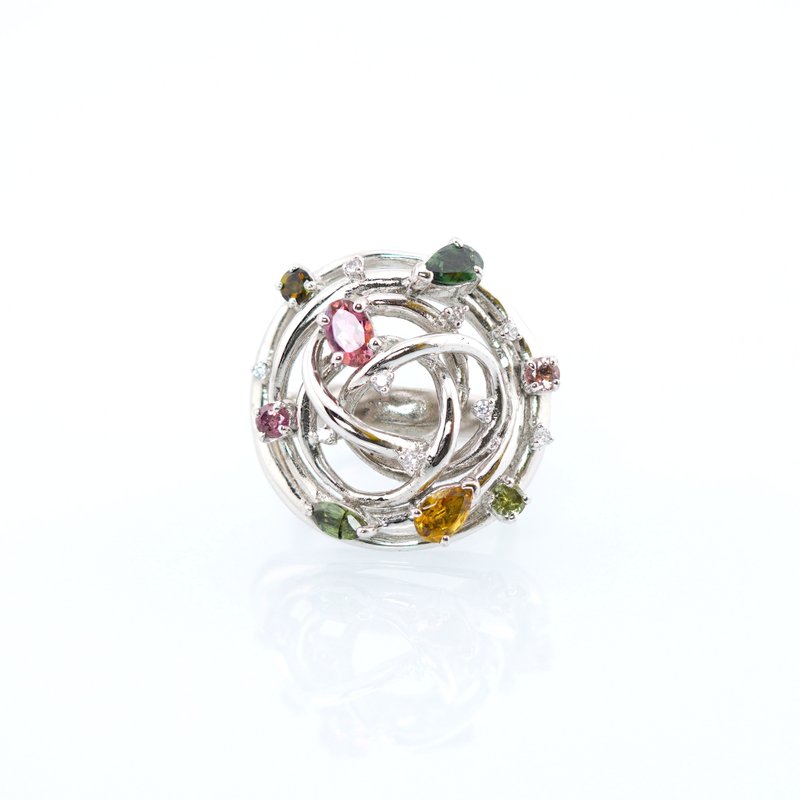 PolyGram Jewelry-Natural Colored Tourmaline Ring - แหวนทั่วไป - เครื่องเพชรพลอย 