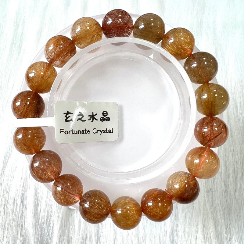 紅銅髮手串 | 水晶 | 水晶手串 | 水晶手鏈 | 水晶手鍊 - 手鍊/手環 - 水晶 紅色