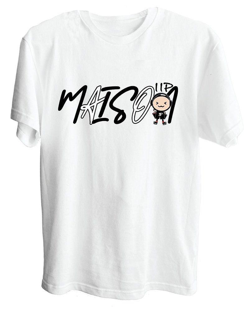 【PnP studio|Design in HK】Maison x Naughty | IIP Tee - Women's T-Shirts - Cotton & Hemp White
