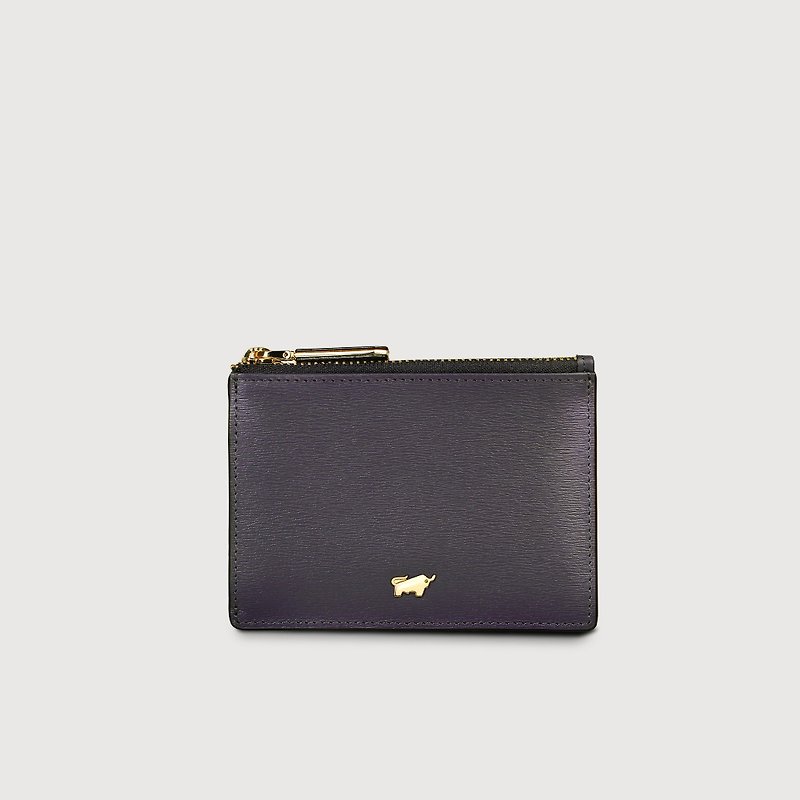[Free upgrade gift packaging] Urban zipper coin purse-Midnight Blue/BF817-163-MNB - กระเป๋าใส่เหรียญ - หนังแท้ สีน้ำเงิน