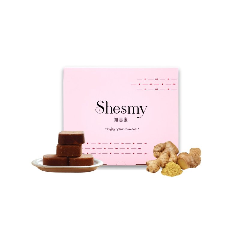 【暖宮秘方】Shesmy旭思蜜黑糖磚-四合一薑母 - 茶葉/茶包/水果茶 - 紙 粉紅色